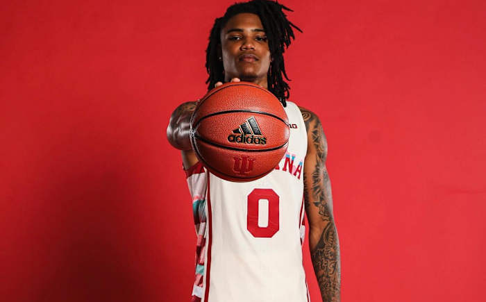 Jakai Newton pictured during a recruiting visit to Indiana.